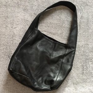 Eileen Fisher Black Leather Shoulder Bag